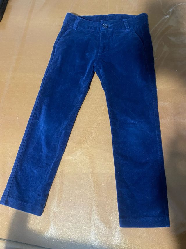Pantaloni velluto blu bimbo 4 anni