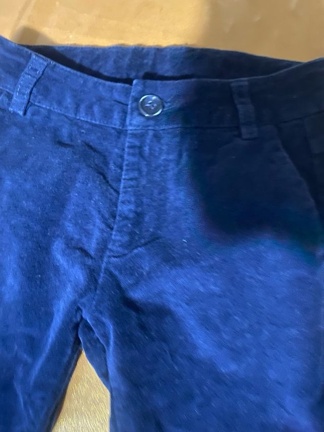 Pantaloni velluto blu bimbo 4 anni