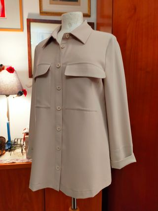 Camicia beige lunga