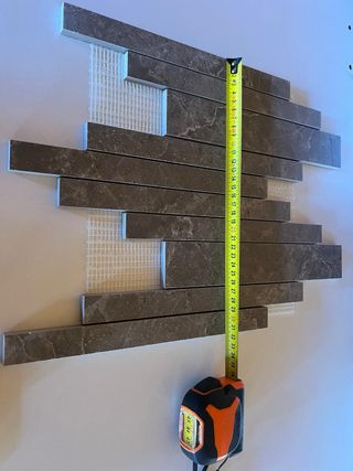 Mosaico porcelánico mate color gris escuro marmol 