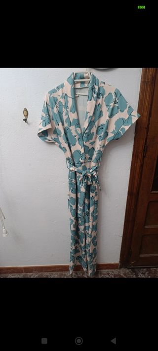 Mono estampado beige y verde agua - M/L