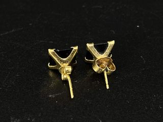 pendientes oro 18k con piedra