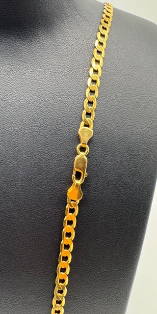 V363 CADENA ESTILO CUBANA ESLABON GRUESO 62 cm
