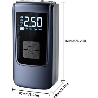 Compresor Aire ST-9624 , Bomba De Aire Digital De 7,4/12V, 150PSI, Luz LED, Inalámbrico/con Cable, Neumáticos , ENVIO 24H