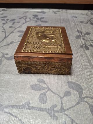 Caja vintage latón elefante