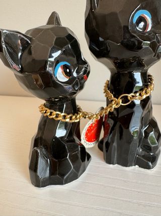 Japón Gatos cerámica Vintage