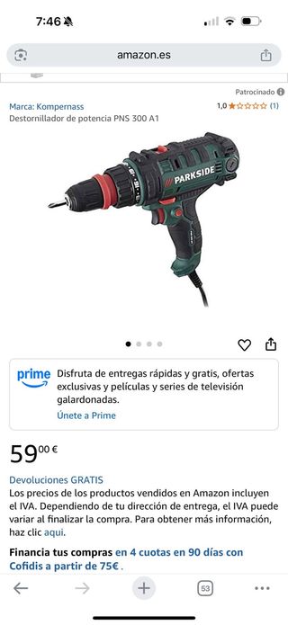 Taladro Parkside PNS 300 A1