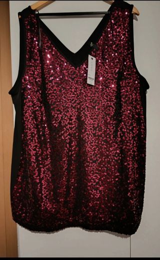 Camiseta lentejuelas Evans - Talla 54/56