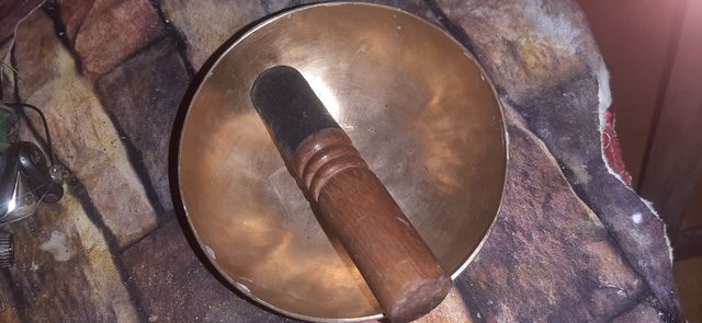 Cuenco Tibetano Bali 18x9cm + Palo