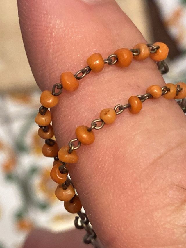 Rosario antico corallo argento