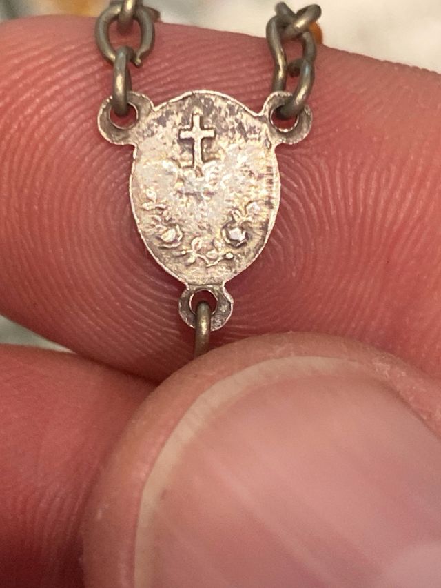 Rosario antico corallo argento