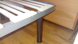 Somier 90 cm marrón y gris