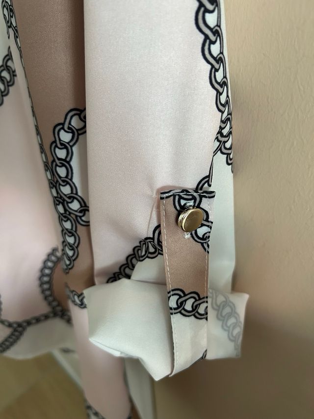 Blusa rosa e beige - catena