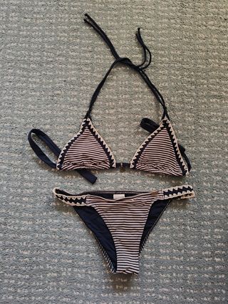 Bikini Banana azul y blanco