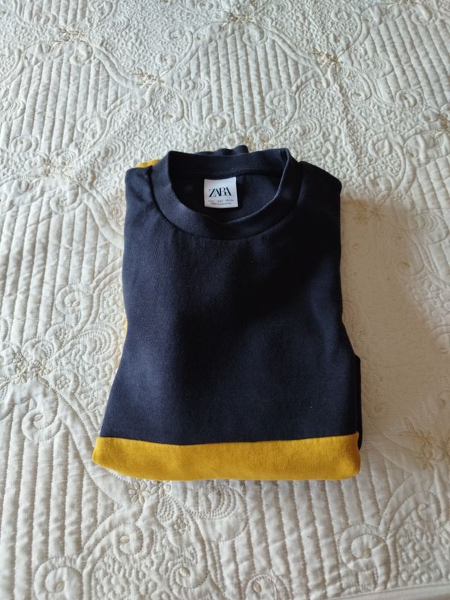 Sudadera Zara Hombre L - Negro/Amarillo
