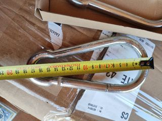 2 Mosquetones Acero Galvanizado DIN 5299C