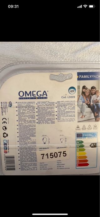 3 Lampadine LED Omega - E14/E27