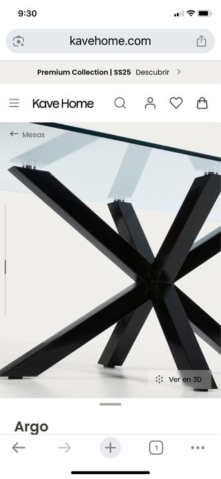 Mesa Argo Kave Home + 4 sillas