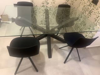 Mesa Argo Kave Home + 4 sillas