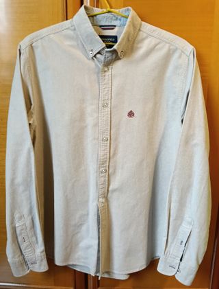 Camisa hombre Springfield beige M - manga larga