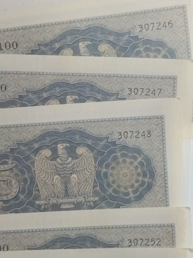 12 Banconote 5 Lire Italia