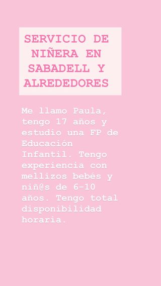 Niñera Sabadell-Terrassa