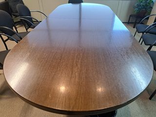 Mesa de sala de juntas, madera maciza roble