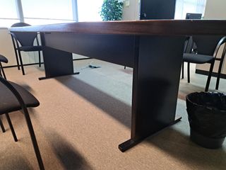 Mesa de sala de juntas, madera maciza roble