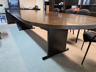 Mesa de sala de juntas, madera maciza roble