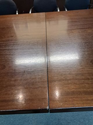 Mesa de sala de juntas, madera maciza roble