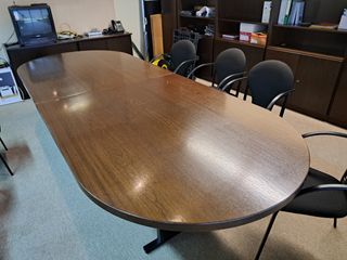 Mesa de sala de juntas, madera maciza roble