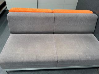 Sofás 2 plazas - Gris y naranja