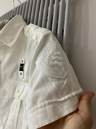 Camicia Blauer bianca manica corta