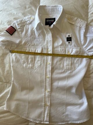 Camicia Blauer bianca manica corta