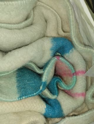 Mantas lana azul y rosa