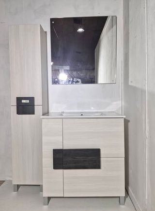 20599 MUEBLE DE BAÑO (80CM) + LAVABO  ESPEJO