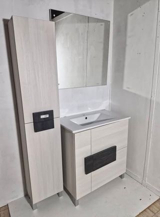20599 MUEBLE DE BAÑO (80CM) + LAVABO  ESPEJO