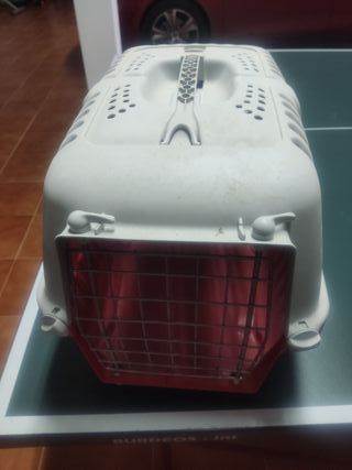 Transportín mascotas rojo-blanco