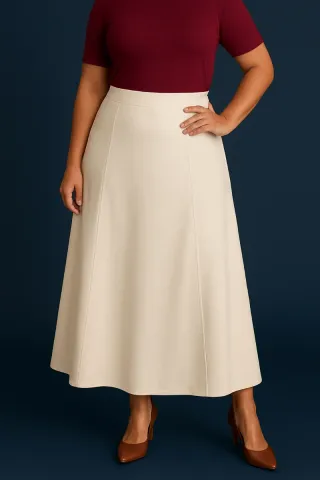 Falda midi Zara blanca - Talla L