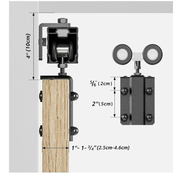 Kit puerta corredera - riel 1.8m