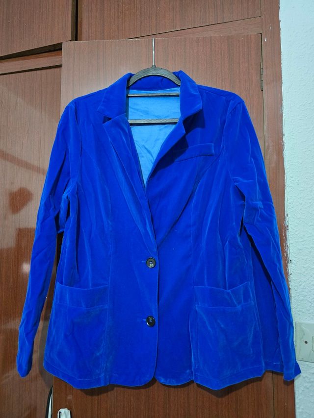 Chaqueta azul terciopelo talla M