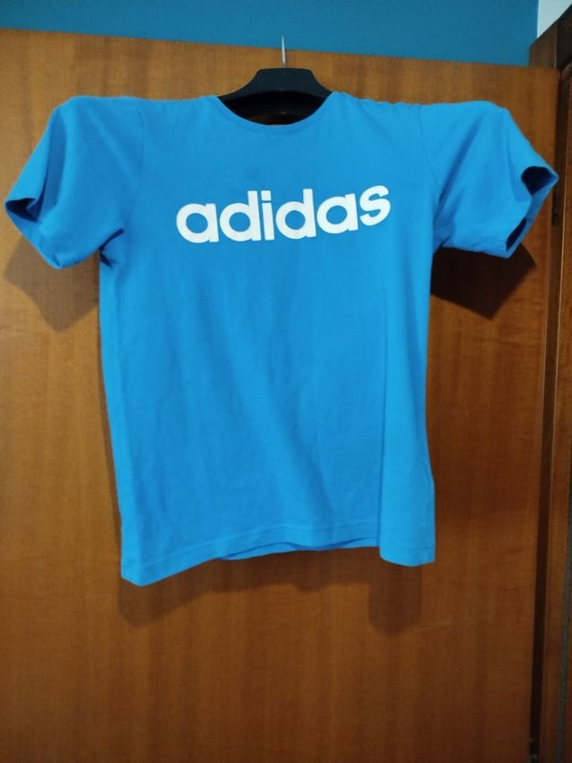 Maglietta Adidas original blu Bambino 11-12 anni