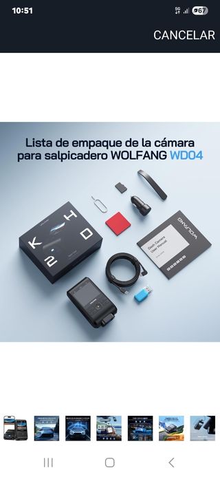 Cámara salpicadero WOLFGANG WiFi