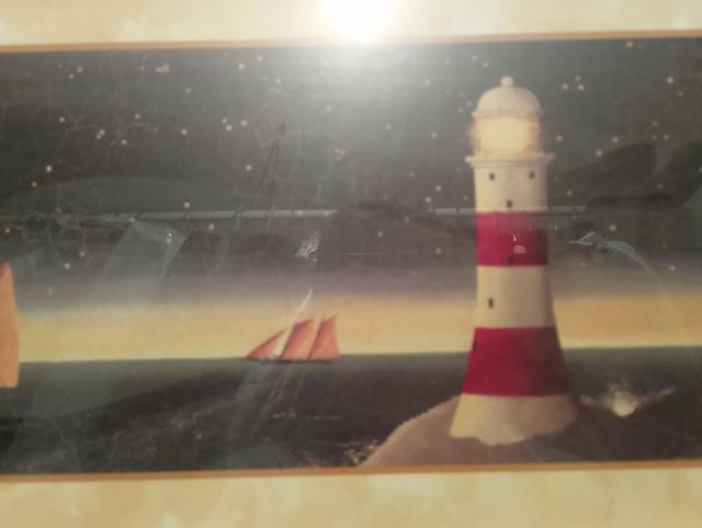 Cuadro faro velero - Decoración náutica