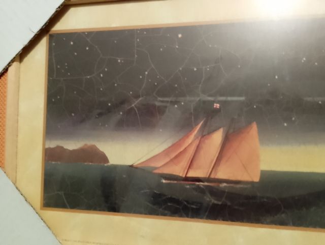 Cuadro faro velero - Decoración náutica