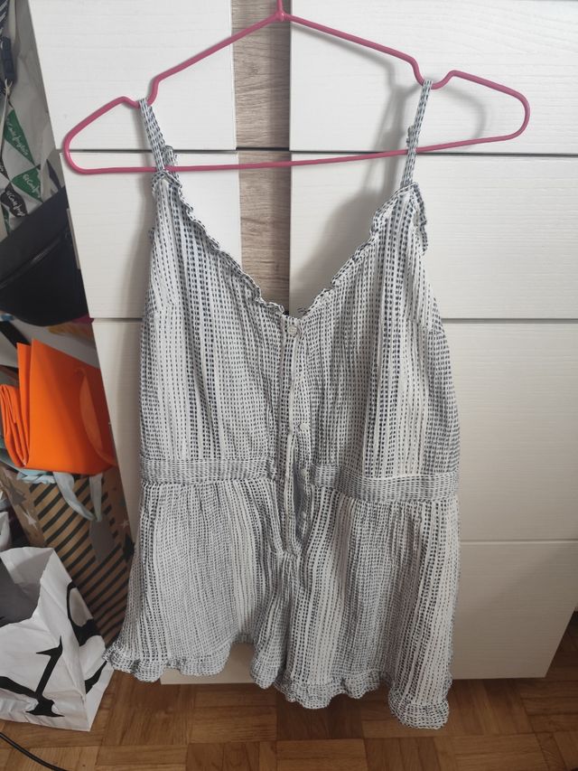 Mono corto H&M azul y blanco