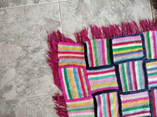 Manta patchwork lana multicolor 2x1,5m