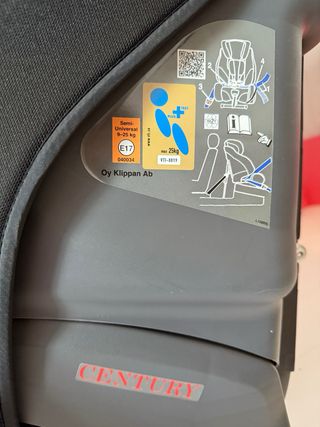 Silla coche Klippan KISS Century– Grupo 1/2 (9–25)