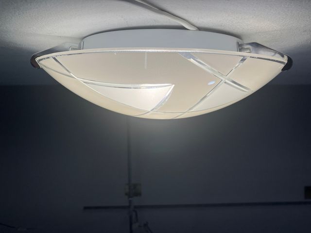 Lampada soffitto vetro inciso