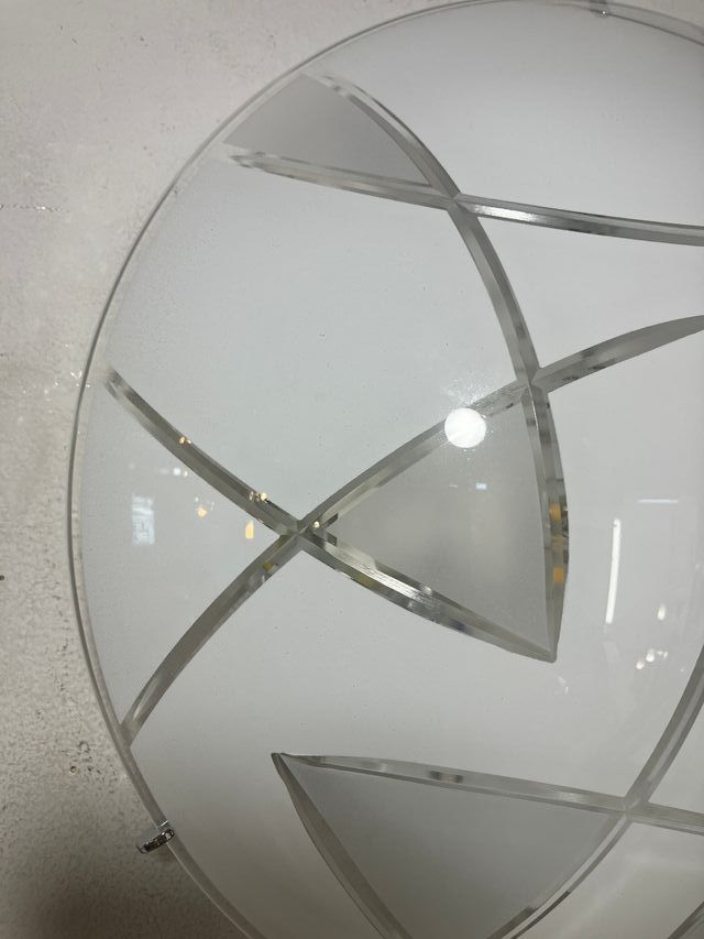 Lampada soffitto vetro inciso